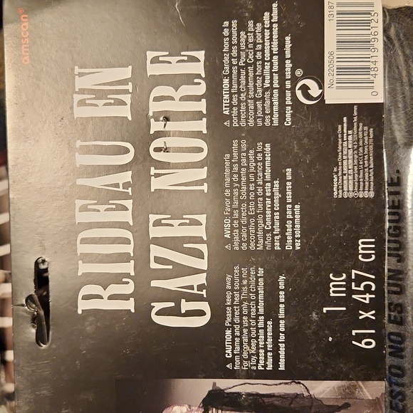Black Gauze Drape ☆ Halloween Decor ☆ Creepy Scary Black Drape ☆ New in pkg - Picture 6 of 10